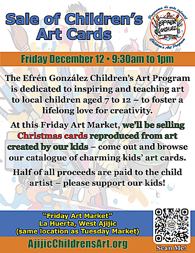 Card sales at the Friday Art Market